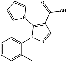 1-(2-Methylphenyl)-5-(1H-pyrrol-1-yl)-1H-pyrazole-4-carboxylic acid Structure