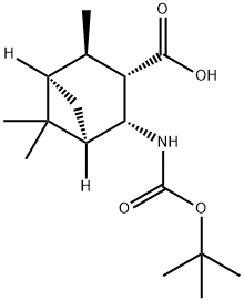 (1R,2R,3S,4R,5R)-2-TERT-BUTOXY-CARBONYLAMINO-4,6,6-TRIMETHYLBI-CYCLO[3.1.1]HEPTANE-3-CARBOXYLIC ACID Structure