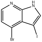 4-ブロモ-3-ヨード-7-アザインドール 化学構造式