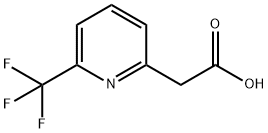 [6-(トリフルオロメチル)ピリジン-2-イル]酢酸 化学構造式