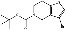 3-ブロモ-6,7-ジヒドロチエノ[3,2-C]ピリジン-5(4H)-カルボン酸TERT-ブチル 化学構造式