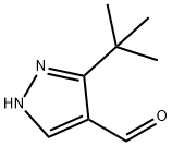 3-TERT-ブチル-1H-ピラゾール-4-カルブアルデヒド 化学構造式