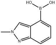 2-METHYLINDAZOLE-4-BORONIC ACID,1001907-56-7,结构式
