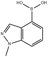 1-甲基吲唑-4-硼酸, 1001907-60-3, 结构式