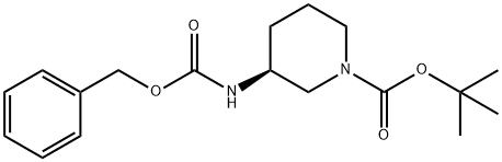 (S)-1-BOC-3-CBZ-氨基哌啶 结构式