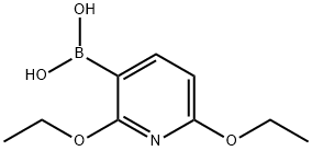 2,6-二乙氧基吡啶-3-硼酸, 1003043-46-6, 结构式