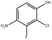4-アミノ-2-クロロ-3-フルオロフェノール 化学構造式