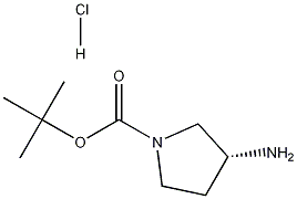 3-氨基-1-吡咯烷羧酸叔丁酯盐酸盐, 1004538-34-4, 结构式