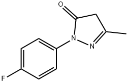1-(4-氟苯基)-3-甲基-2-吡唑啉-5-酮, 100553-83-1, 结构式
