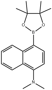 N,N-Dimethyl-4-(4,4,5,5-tetramethyl-1,3,2-dioxaborolan-2-yl)naphthalen-1-amine Struktur