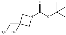 3-(氨基甲基)-3-羟基氮杂环丁烷-1-羧酸叔丁酯 结构式