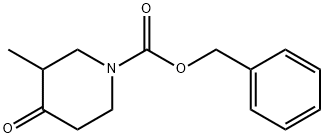 3-メチル-4-オキソピペリジン-1-カルボン酸ベンジル 化学構造式