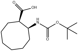 CIS-2-TERT-BUTOXYCARBONYLAMINO-CYCLOOCTANECARBOXYLIC ACID Structure