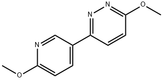 3-methoxy-6-(6-methoxypyridin-3-yl)pyridazine Struktur