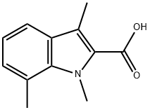 1,3,7-トリメチル-1H-インドール-2-カルボン酸 化学構造式