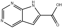 7H-pyrrolo[2,3-d]pyrimidine-6-carboxylic acid Struktur