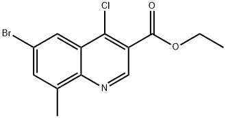 6-溴-4-氯-8-甲基喹啉-3-甲酸乙酯 结构式
