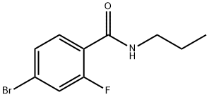 プロピル4-ブロモ-2-フルオロベンズアミド 化学構造式