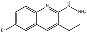 1-(6-bromo-3-ethylquinolin-2-yl)hydrazine Structure