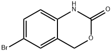 6-ブロモ-1,4-ジヒドロ-2H-3,1-ベンゾキサジン-2-オン 化学構造式