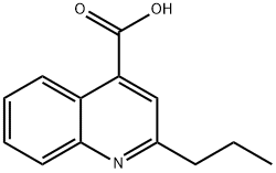 2-propylquinoline-4-carboxylic acid Struktur