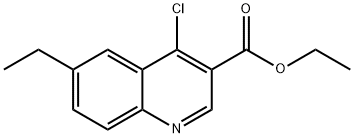 4-Chloro-6-ethylquinoline-3-carboxylic acid ethyl ester, 1019345-40-4, 结构式
