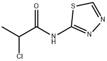 2-クロロ-N-1,3,4-チアジアゾール-2-イルプロパンアミド 化学構造式