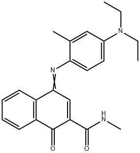 4-[[4-(diethylamino)-2-methylphenyl]imino]- 1,4-dihydro-N-methyl-1-oxo-2-Naphthalenecarboxamide Structure
