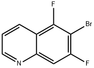 6-ブロモ-5,7-ジフルオロキノリン 化学構造式