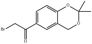 2-Bromo-1-(2,2-dimethyl-4H-benzo[d][1,3]dioxin-6-yl)ethanone Struktur