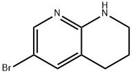 6-ブロモ-1,2,3,4-テトラヒドロ-1,8-ナフチリジン 化学構造式