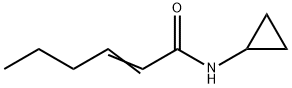 (E)-N-cyclopropylhex-2-enamide 化学構造式