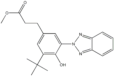 3-[3-(苯并三唑-2-基)-5-叔丁基-4-羟基苯基]丙酸甲酯, 102577-46-8, 结构式