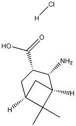 (1R,2R,3S,5R)-2-Amino-6,6-dimethylbicyclo[3.1.1]heptan-3-carboxylic acid hydrochloride Structure