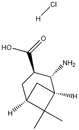 (1R,2R,3R,5R)-2-Amino-6,6-dimethylbicyclo[3.1.1]heptan-3-carboxylic acid hydrochloride Struktur