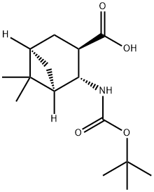 (1R,2R,3R,5R)-(2-TERT-BUTOXYCARBONYLAMINO)-6,6-DIMETHYLBICYCLO[3.1.1]HEPTAN-3-CARBOXYLIC ACID Structure