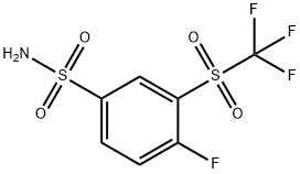4-Fluoro-3-(trifluoromethylsulfonyl) benzenesulfonamide Struktur