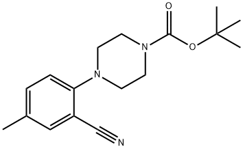 tert-Butyl 4-(2-cyano-4-methylphenyl)piperazine-1-carboxylate Structure