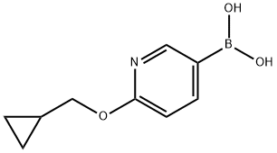 2-(CYCLOPROPYLMETHOXY)PYRIDINE-5-BORONIC ACID, 1028749-31-6, 结构式