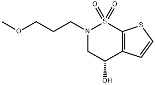 (4S)-3,4-Dihydro-2-(3-methoxypropyl)-2H-thieno[3,2-e]-1,2-thiazin-4-ol 1,1-Dioxide Structure