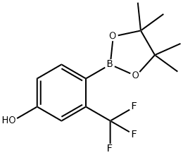 4-(4,4,5,5-Tetramethyl-1,3,2-dioxaborolan-2-yl)-3-(trifluoromethyl)phenol Structure