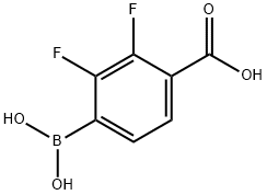 4-(ジヒドロキシボラニル)-2,3-ジフルオロ安息香酸 化学構造式