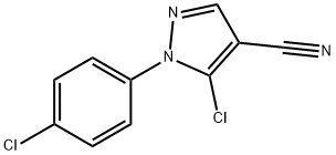 5-chloro-1-(4-chlorophenyl)-1H-pyrazole-4-carbonitrile Struktur