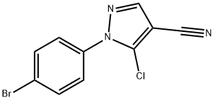5 -氯- 1 -(4 -溴苯基)- 1H -吡唑-4-甲腈, 102996-37-2, 结构式