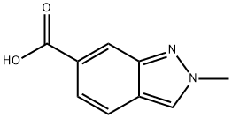 2-メチル-2H-インダゾール-6-カルボン酸 化学構造式