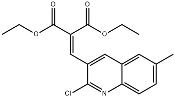 2-CHLORO-6-METHYL-3-(2,2-DIETHOXYCARBONYL)VINYLQUINOLINE Structure
