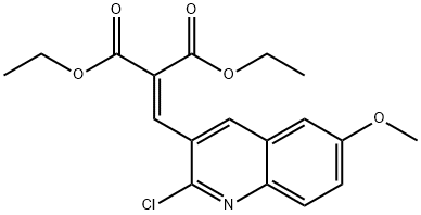 2-CHLORO-6-METHOXY-3-(2,2-DIETHOXYCARBONYL)VINYLQUINOLINE Structure