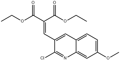 2-CHLORO-7-METHOXY-3-(2,2-DIETHOXYCARBONYL)VINYLQUINOLINE 结构式