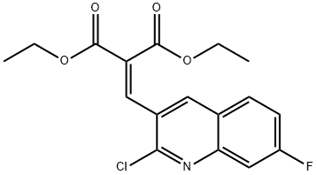 2-CHLORO-7-FLUORO-3-(2,2-DIETHOXYCARBONYL)VINYLQUINOLINE Structure