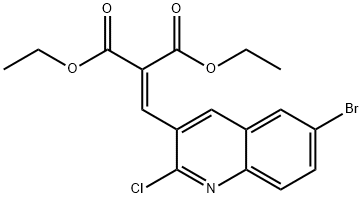 6-BROMO-2-CHLORO-3-(2,2-DIETHOXYCARBONYL)VINYLQUINOLINE Structure